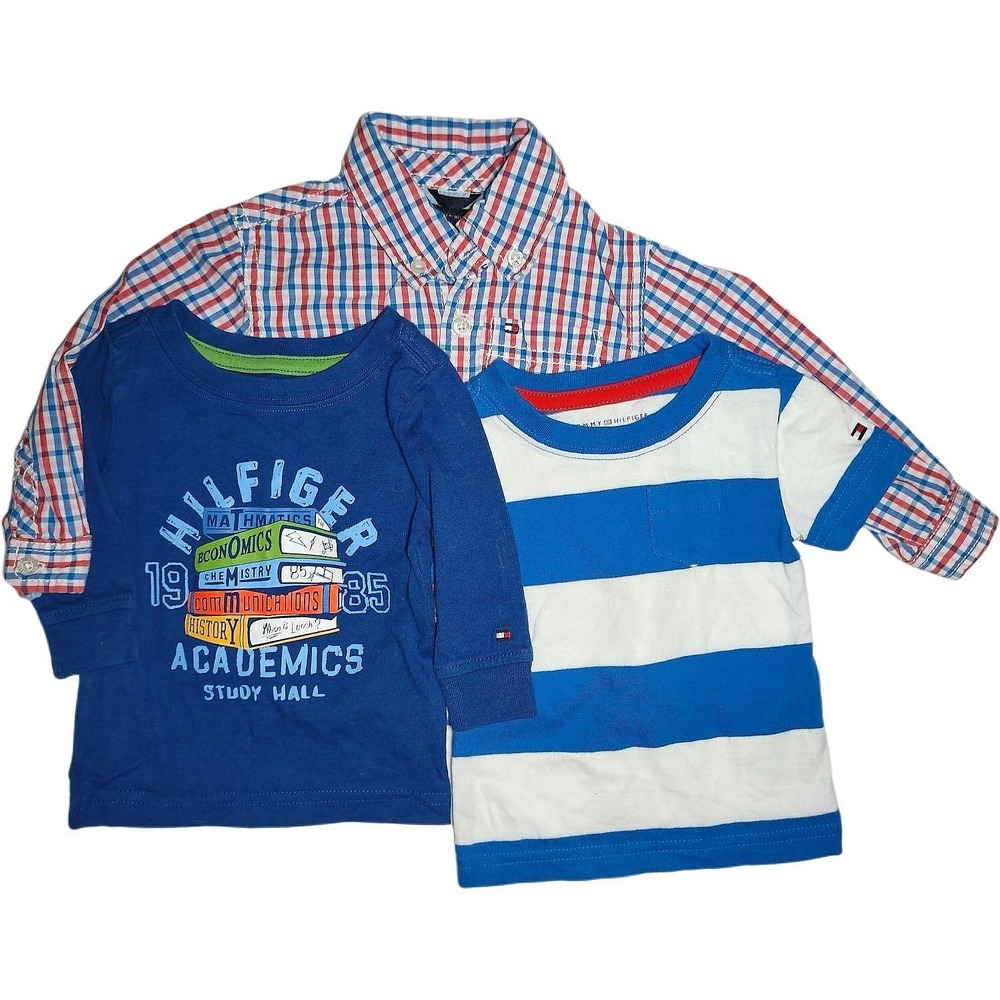 Tommy Hilfiger Baby Boy Shirt Lot Long Sleeve Short Button Down 3 6 Months Lot